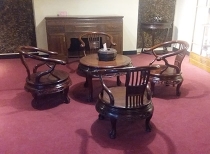 Rosewood tables and chairs